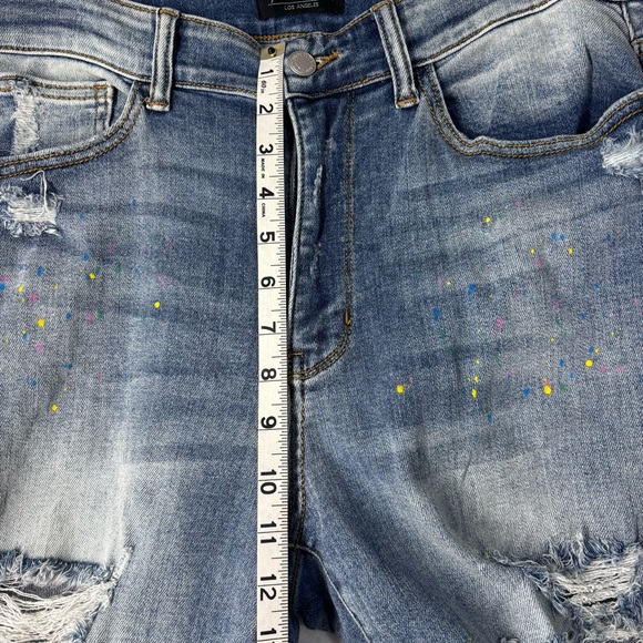 Judy Blue Boyfriend Fit Women’s Jeans 16W. Splatter paint accent. Distressed. - Picture 7 of 11
